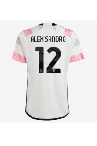 Juventus Alex Sandro #12 Jalkapallovaatteet Vieraspaita 2023-24 Lyhythihainen